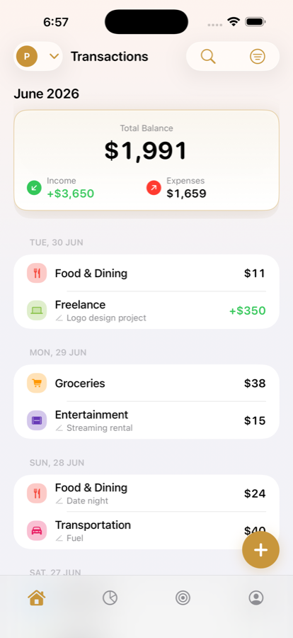 Home ledger